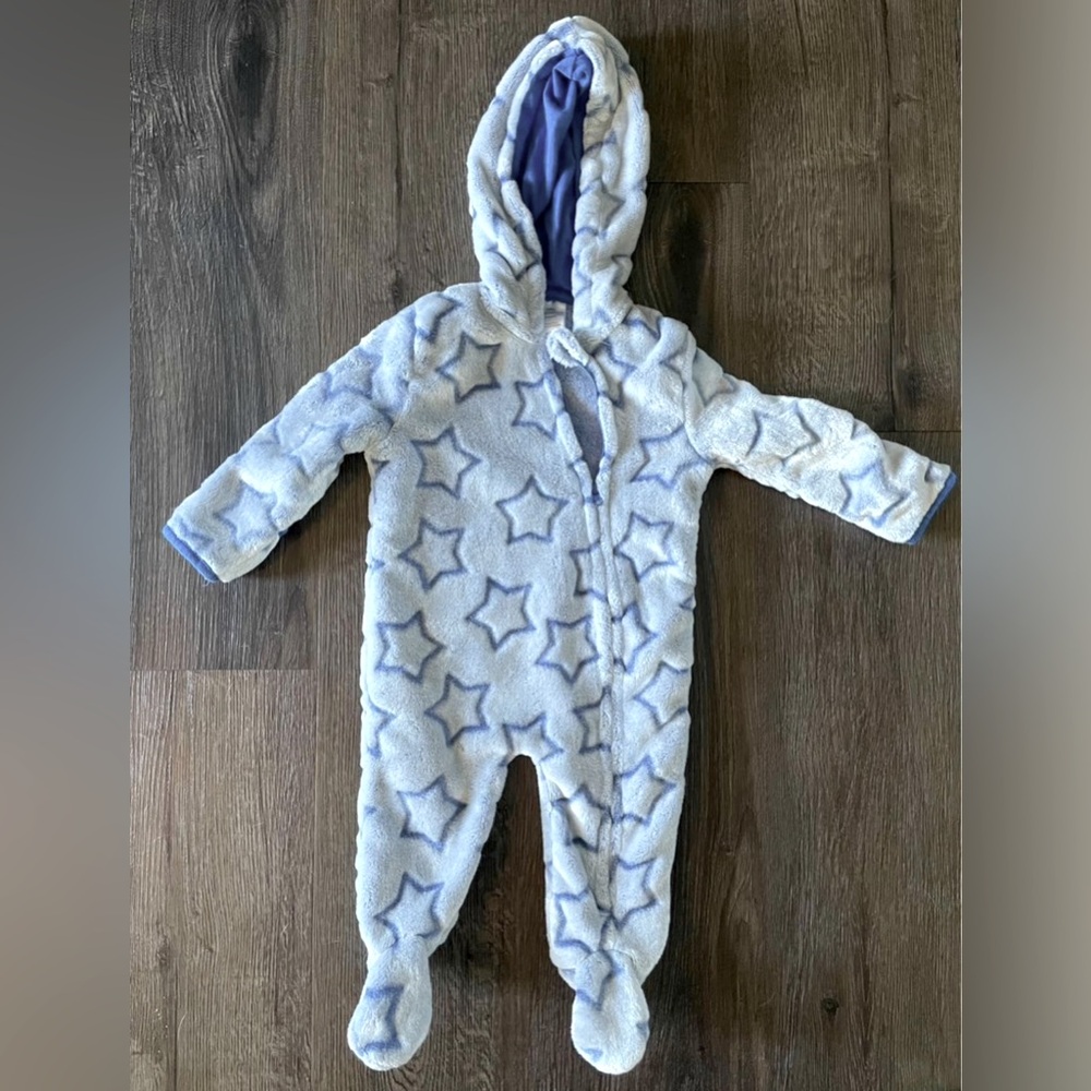 Little Beginnings Baby 3-6Mo Winter Fleece Zip up Jumpsuit